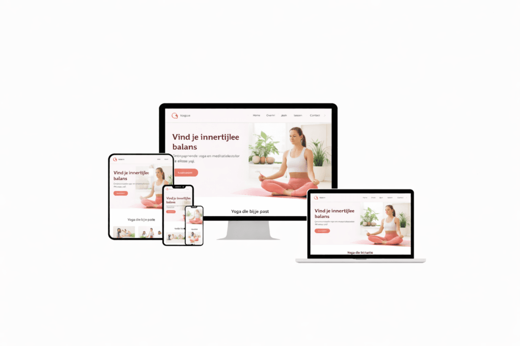 mock up yoga website