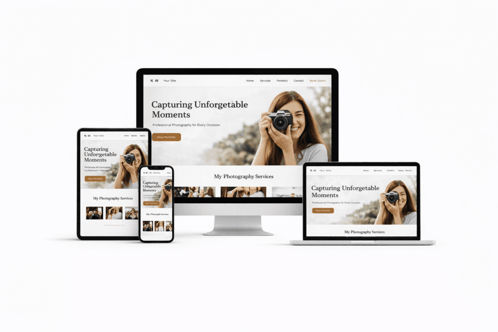Fotografie website voorbeeld